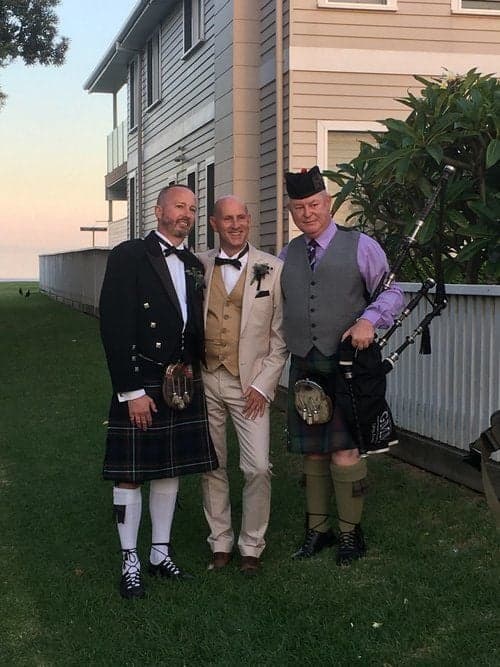 Pipers of Distinction wedding photo