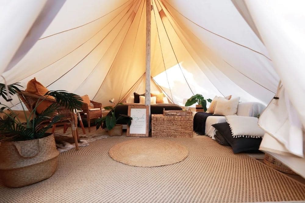 Bayside Glamping wedding photo