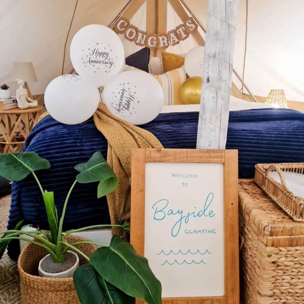 Bayside Glamping wedding photo