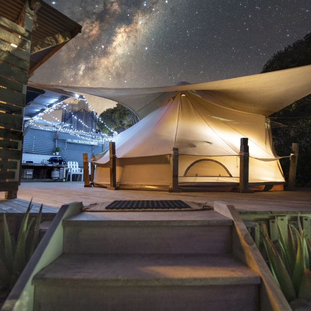 Bayside Glamping wedding photo