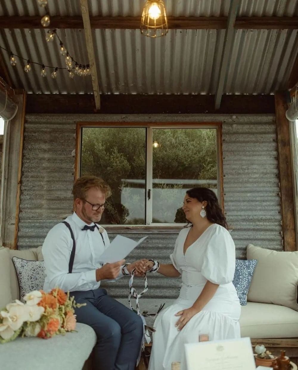Bayside Glamping wedding photo